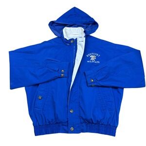 Vintage Eagle Canyon Kentucky Wildcats Hooded Jacket Blue NCAA XL Windbreaker